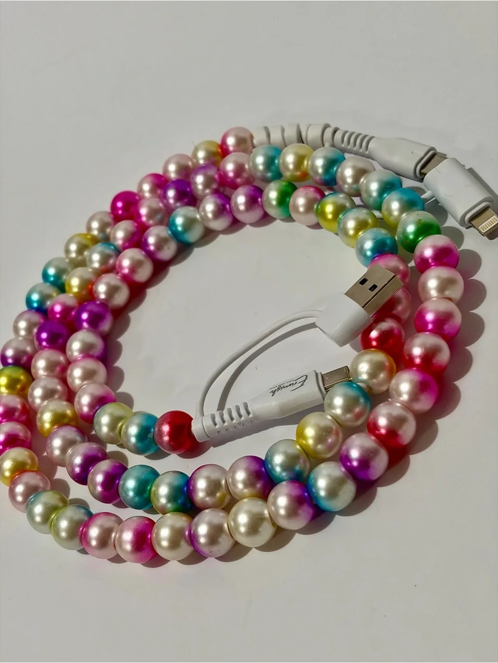 Erimish Multicolor Beaded Phone Charger 3ft